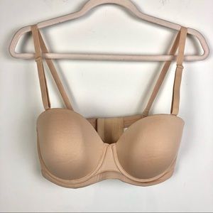 Wacoal Nude Tan Sand Red Carpet Underwire Strapless Bra Size 34DD or 34E